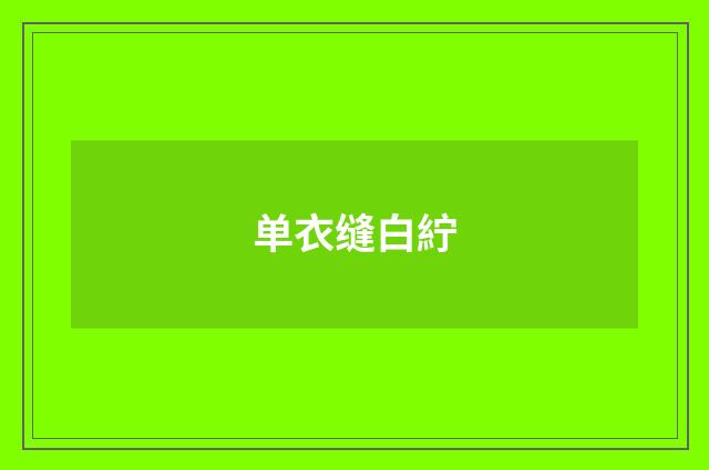 单衣缝白紵