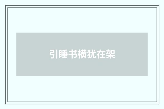 引睡书横犹在架