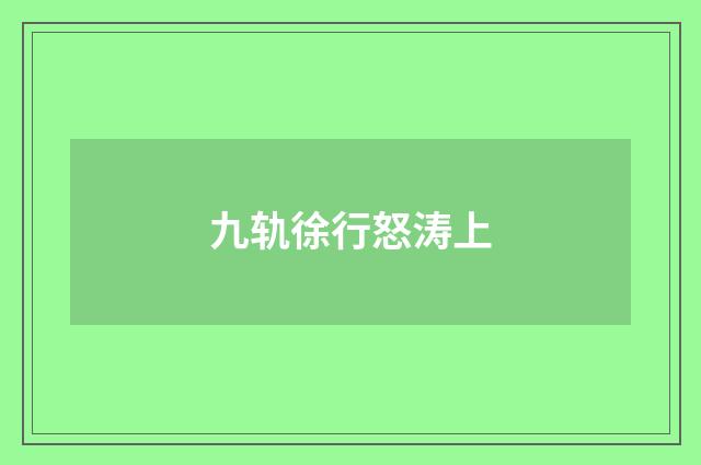 九轨徐行怒涛上
