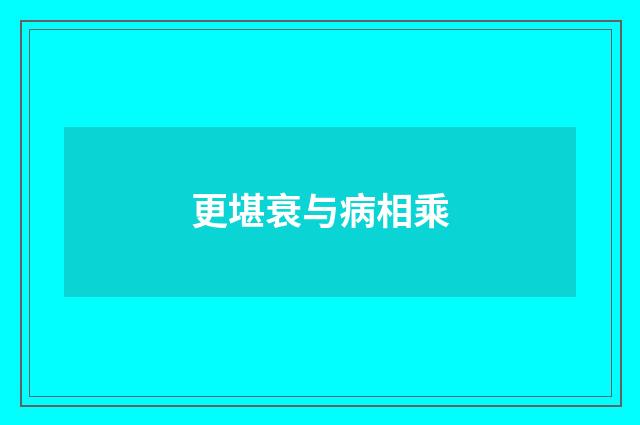 更堪衰与病相乘
