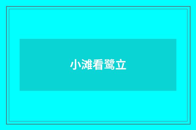 小滩看鹭立