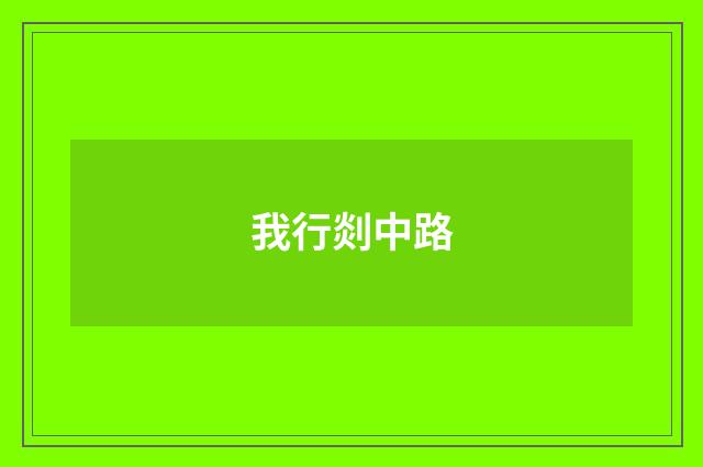 我行剡中路