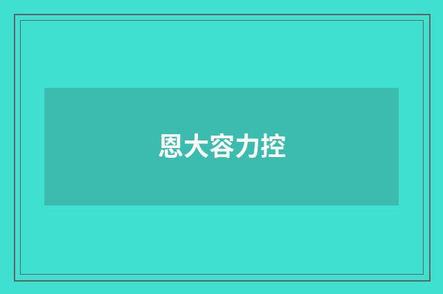 恩大容力控
