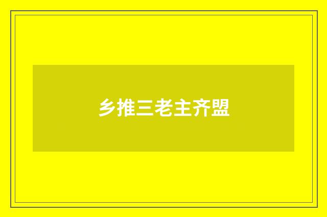 乡推三老主齐盟