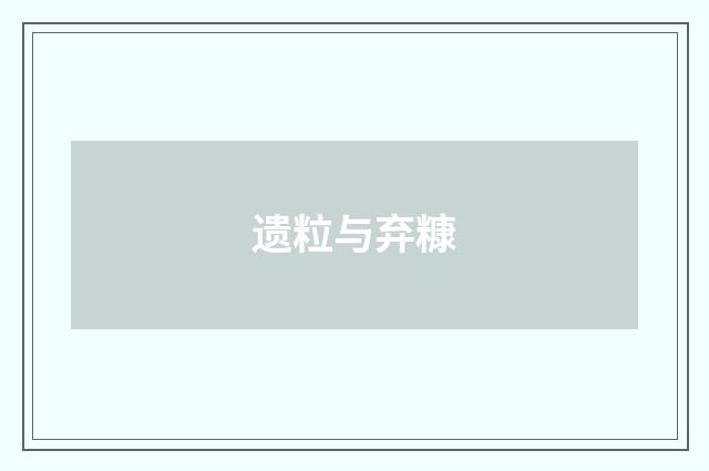 遗粒与弃糠