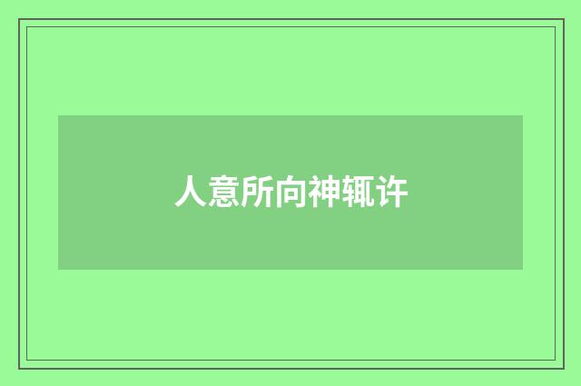 人意所向神辄许