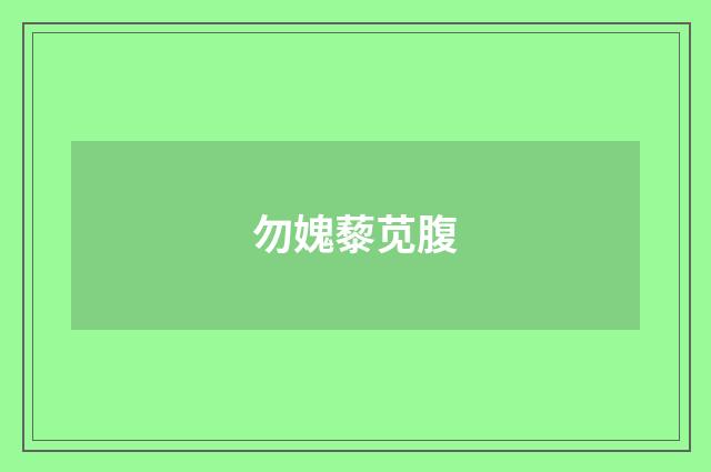 勿媿藜苋腹