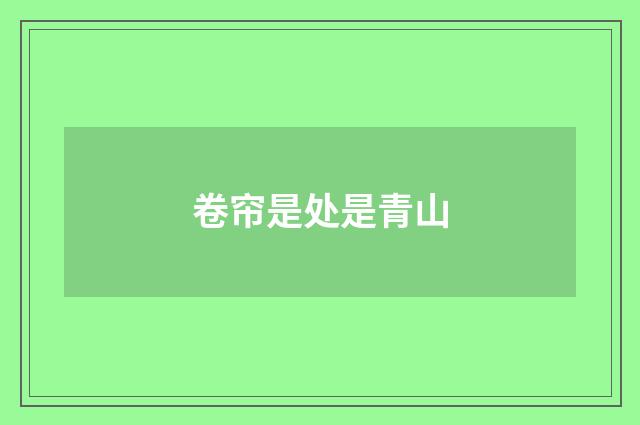 卷帘是处是青山