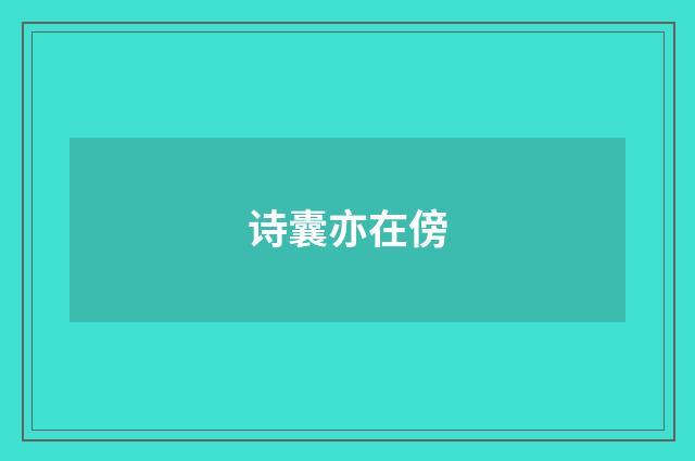 诗囊亦在傍