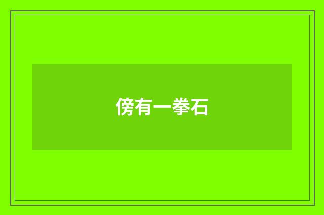 傍有一拳石