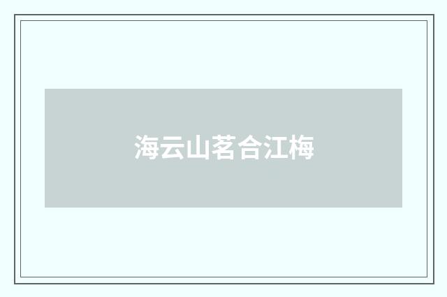 海云山茗合江梅