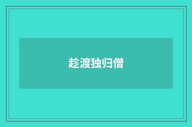 趁渡独归僧