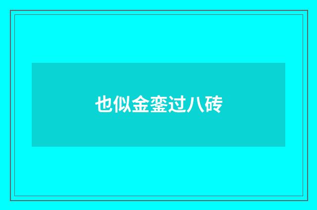 也似金銮过八砖
