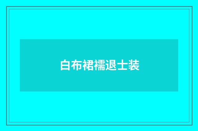 白布裙襦退士装
