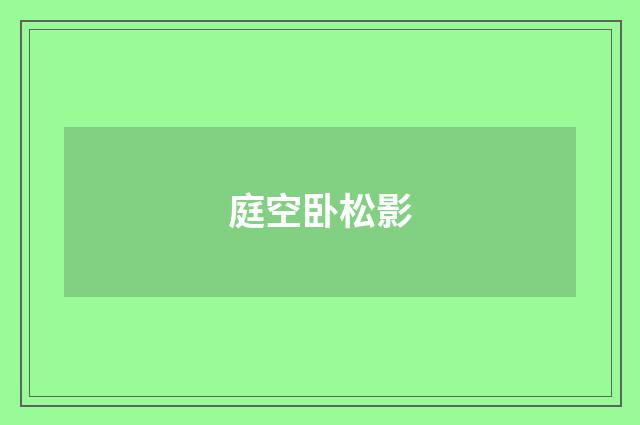 庭空卧松影