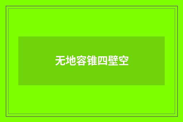 无地容锥四壁空