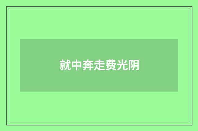 就中奔走费光阴