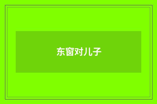 东窗对儿子
