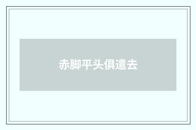 赤脚平头俱遣去