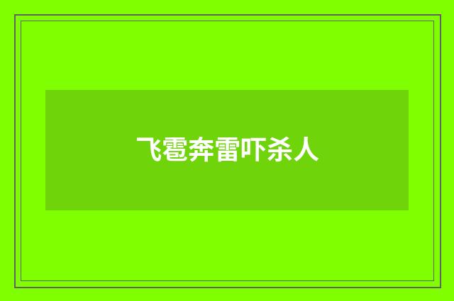 飞雹奔雷吓杀人