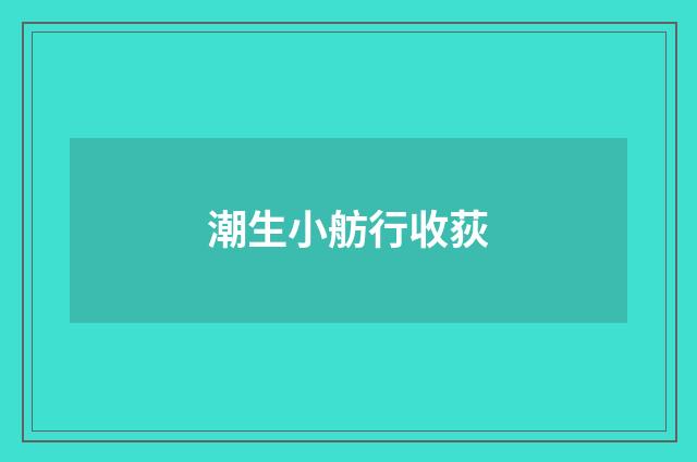 潮生小舫行收荻