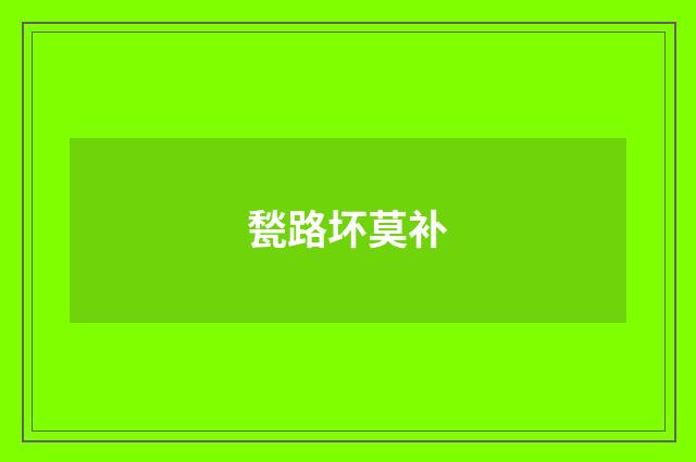 甃路坏莫补