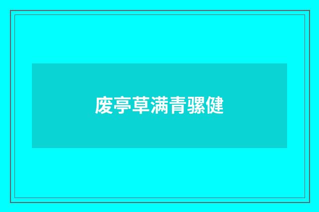 废亭草满青骡健