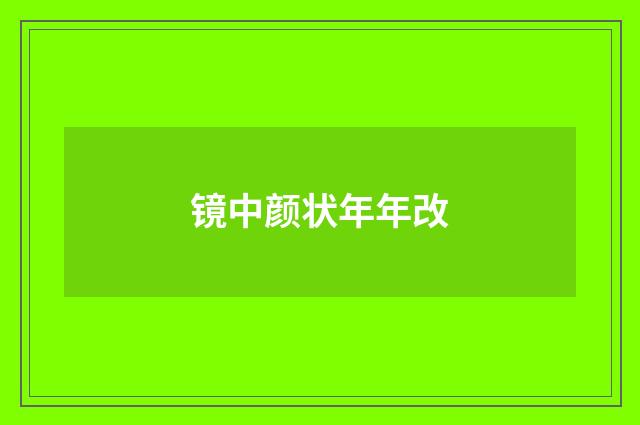 镜中颜状年年改