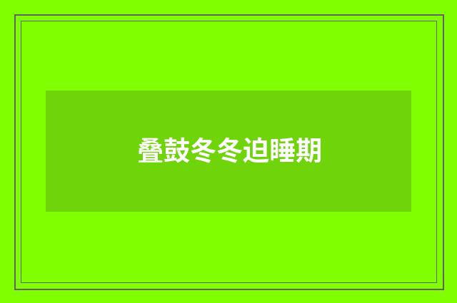 叠鼓冬冬迫睡期