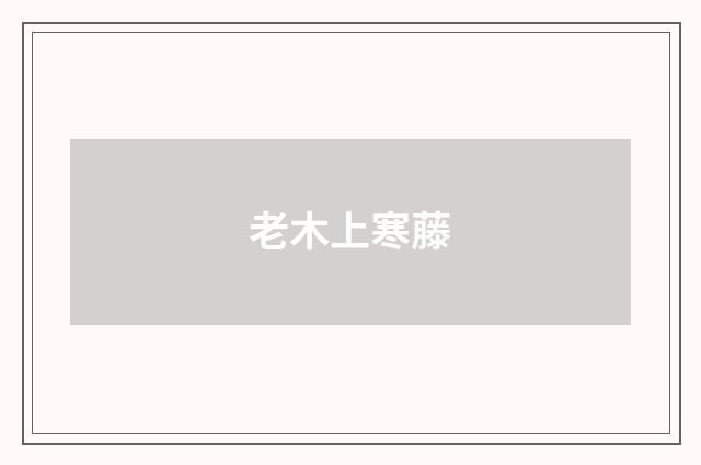 老木上寒藤
