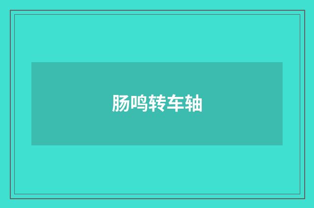 肠鸣转车轴
