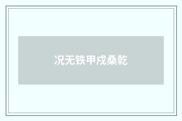 况无铁甲戍桑乾