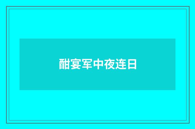 酣宴军中夜连日