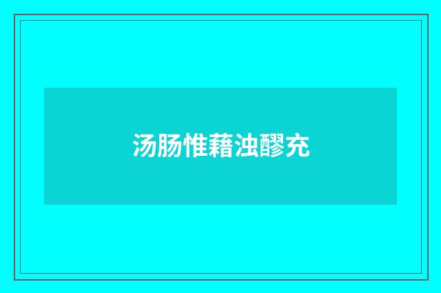 汤肠惟藉浊醪充