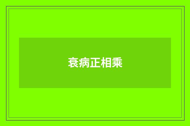 衰病正相乘