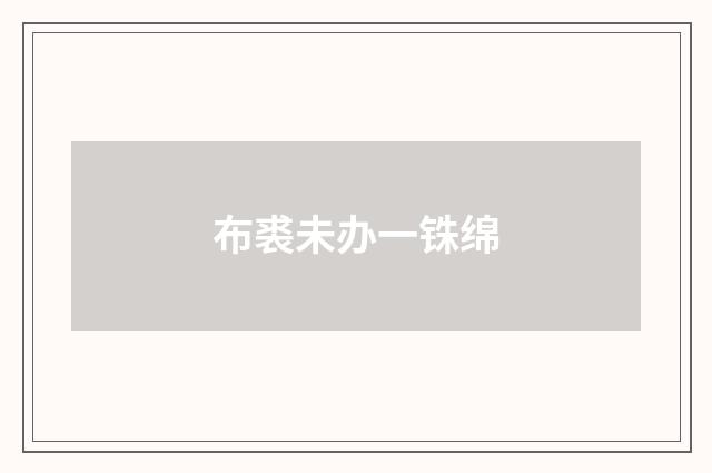 布裘未办一铢绵