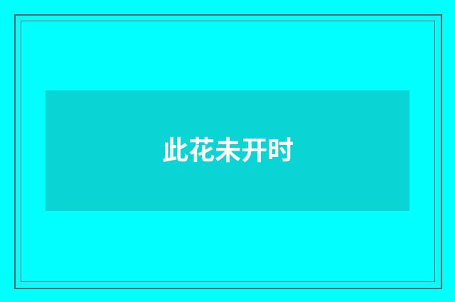 此花未开时
