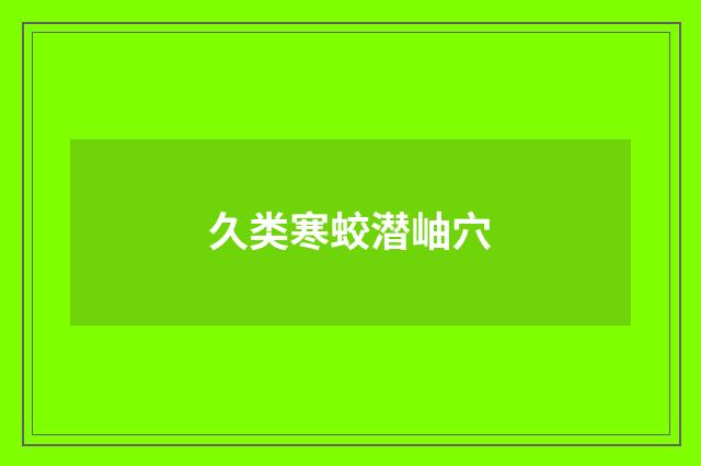 久类寒蛟潜岫穴