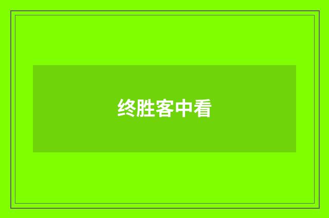 终胜客中看