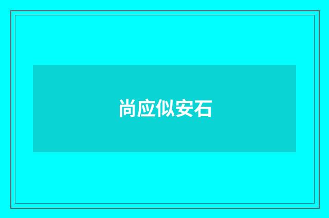 尚应似安石