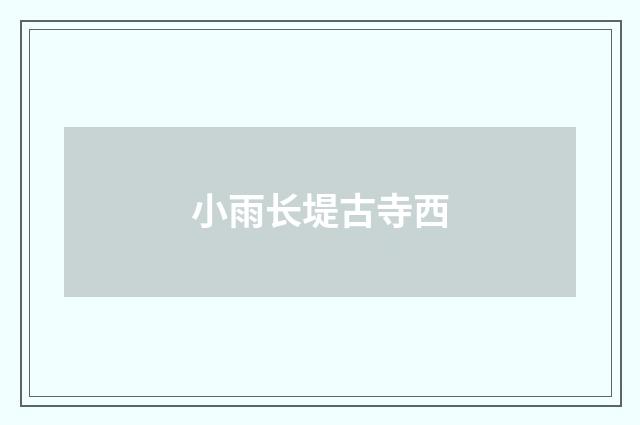 小雨长堤古寺西