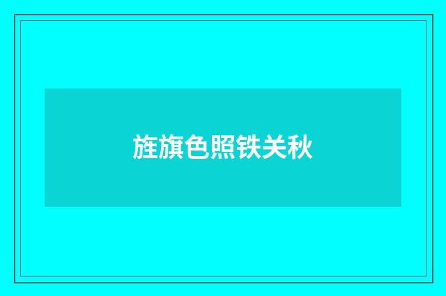 旌旗色照铁关秋