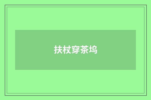 扶杖穿茶坞
