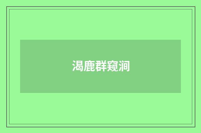 渴鹿群窥涧