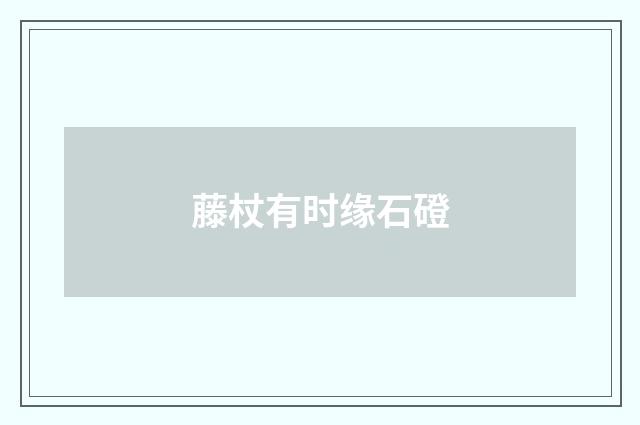 藤杖有时缘石磴