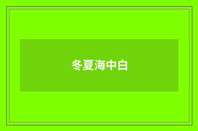 冬夏海中白