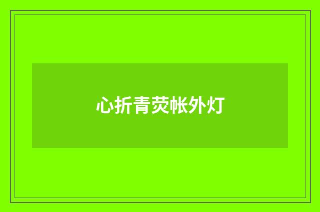 心折青荧帐外灯