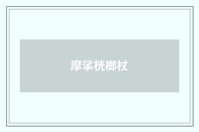 摩挲桄榔杖