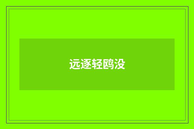 远逐轻鸥没