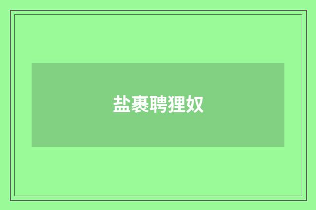 盐裹聘狸奴